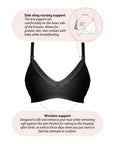 Caress FlexFit Nursing Bra - Black