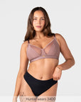 Flawless Full Cup Plunge Nursing Bra - Rose Dust
