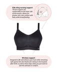 My Everyday FlexFit Nursing Bra - Black Busty