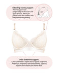Warrior Plunge 2.0 Nursing Bra - Ivory