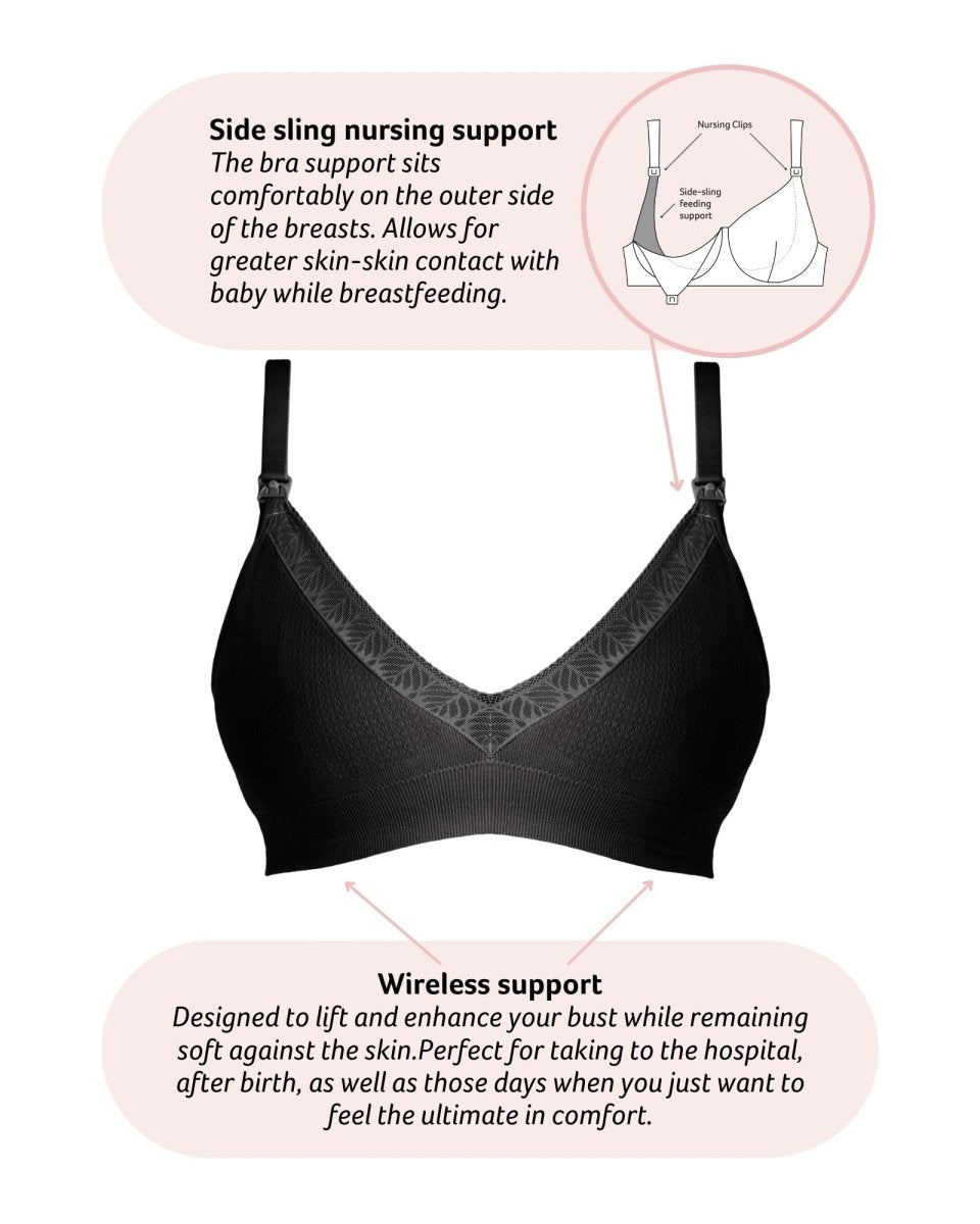 Caress FlexFit Nursing Bra - Black