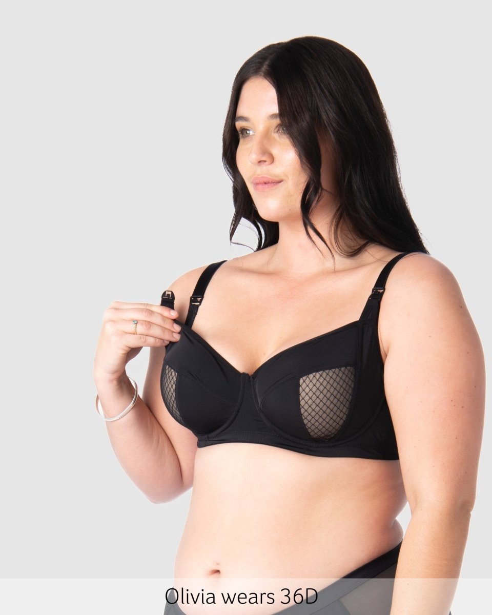 Enlighten Balconette Nursing Bra - Black