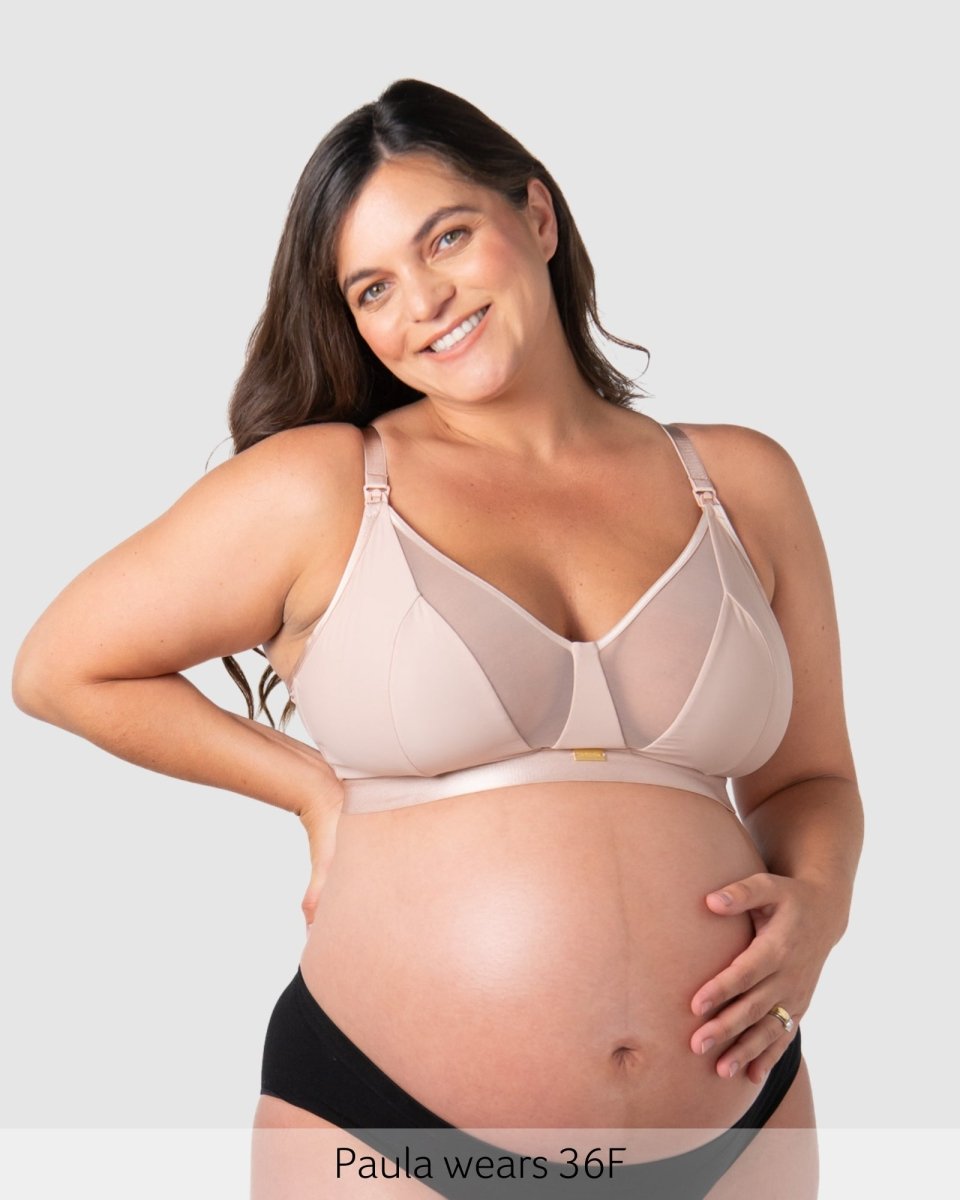 Flawless Full Cup Plunge Nursing Bra - Cashmere
