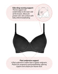 Forever Yours T-Shirt Nursing Bra - Black