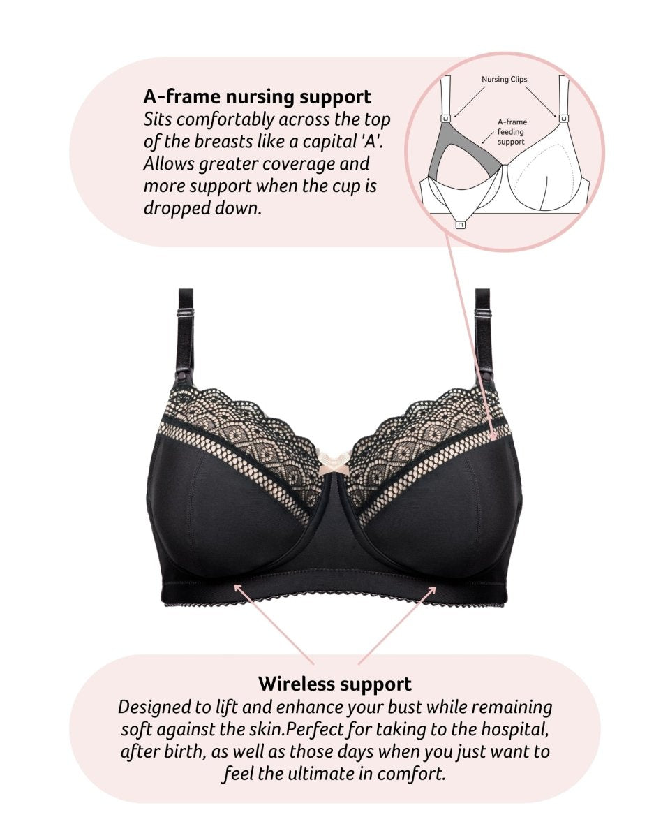 Show Off Full Cup Nursing Bra - Black