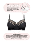 Show Off Full Cup Nursing Bra - Black