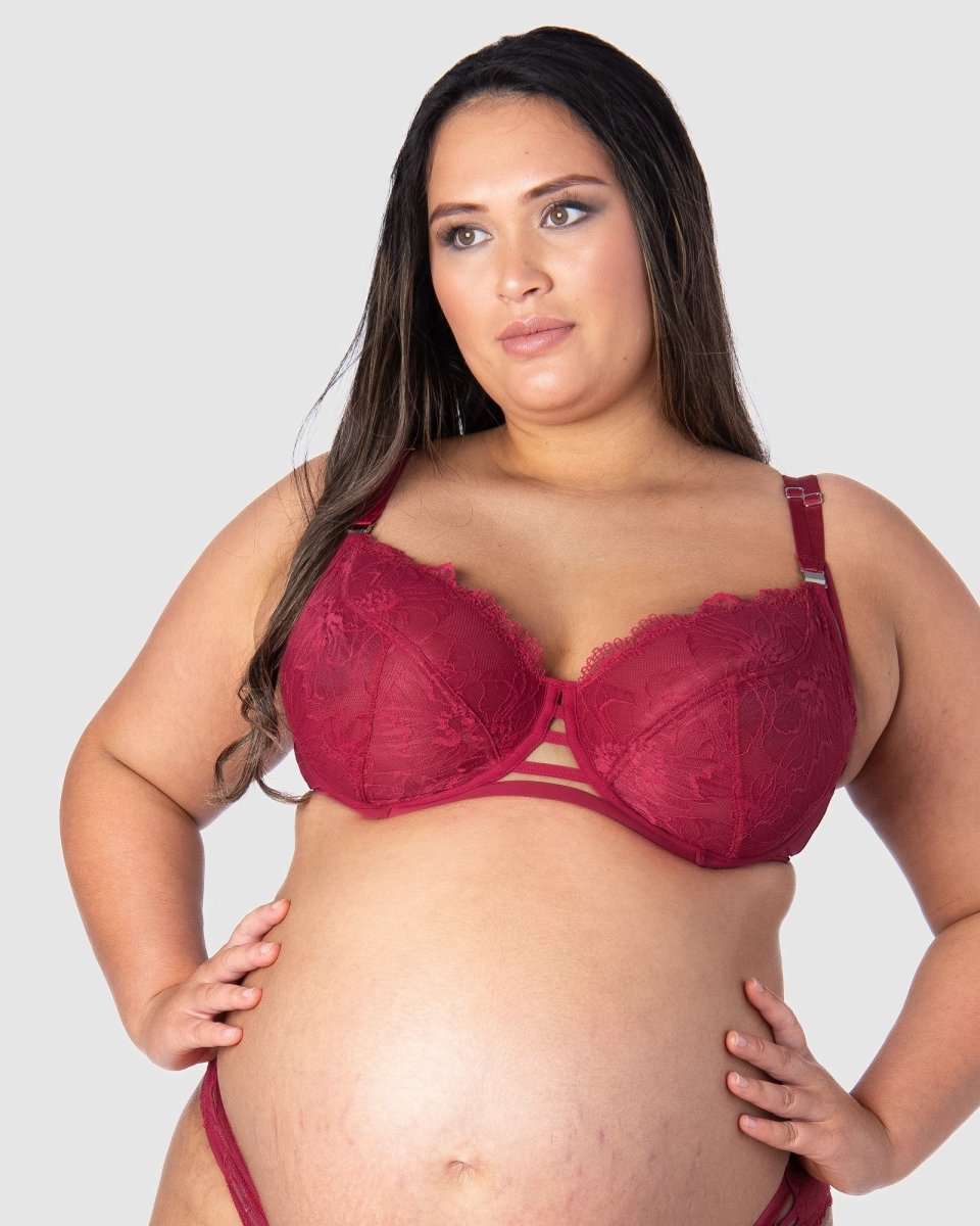 Soutien-gorge d'allaitement plongeant True Luxe - Rose Persan