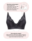 Warrior Plunge 2.0 Nursing Bra - Black