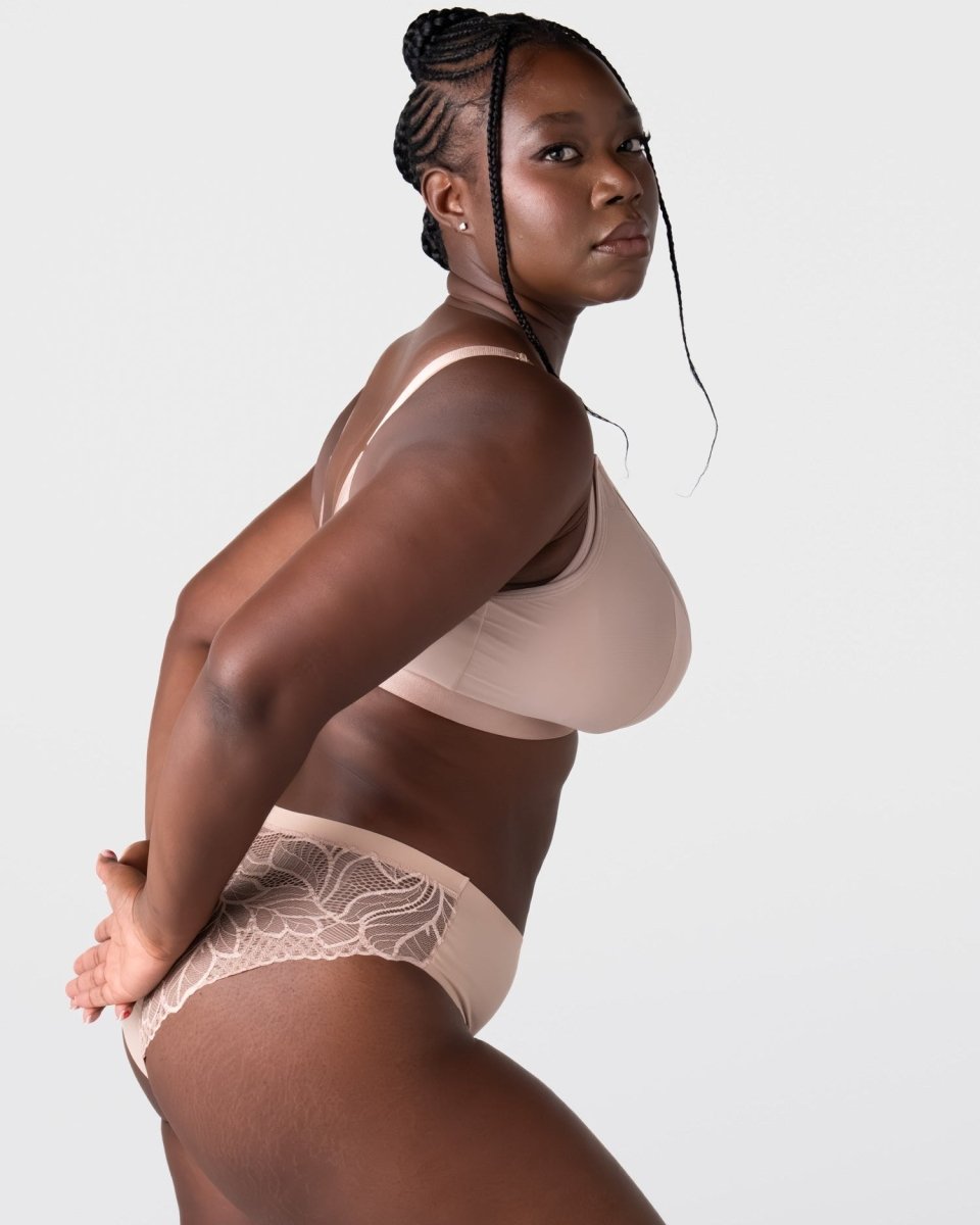 Flawless Full Cup Plunge Nursing Bra - Cashmere