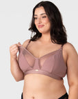 Flawless Full Cup Plunge Nursing Bra - Rose Dust