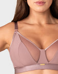 Flawless Full Cup Plunge Nursing Bra - Rose Dust