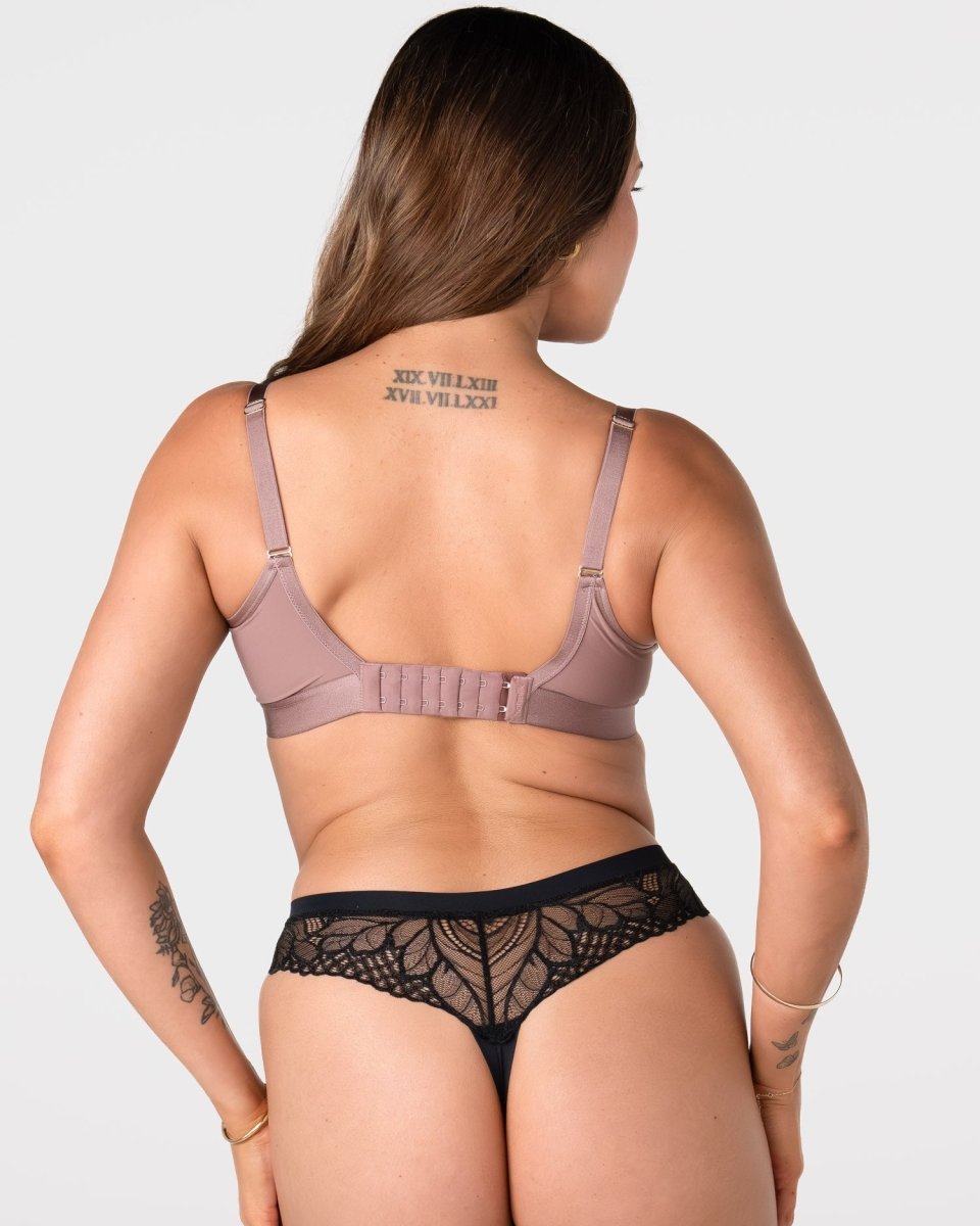 Flawless Full Cup Plunge Nursing Bra - Rose Dust
