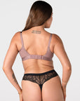 Flawless Full Cup Plunge Nursing Bra - Rose Dust