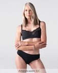 Luxe Wirefree Full Cup Bra - Black