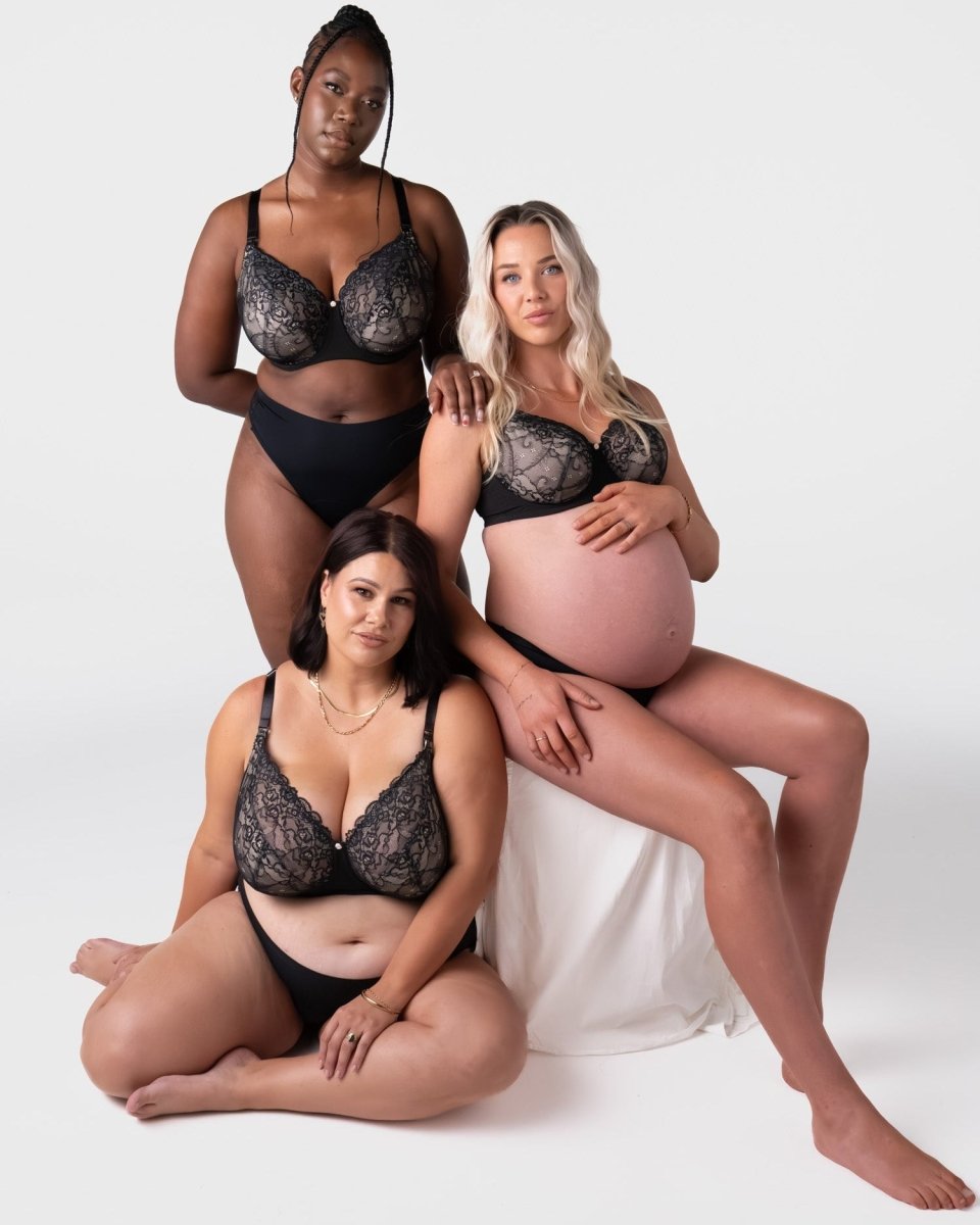 Temptation Full Cup Nursing Bra - Black