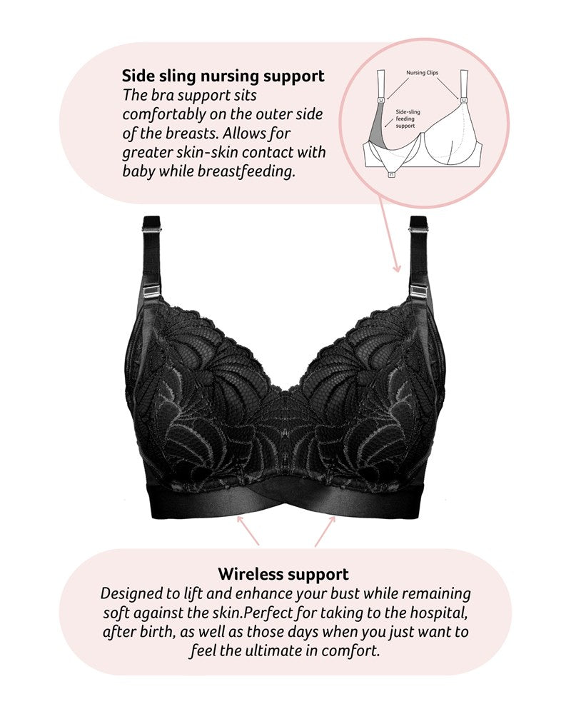 Warrior 2.0 FlexFit Nursing Bra - Black