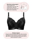 Warrior 2.0 FlexFit Nursing Bra - Black