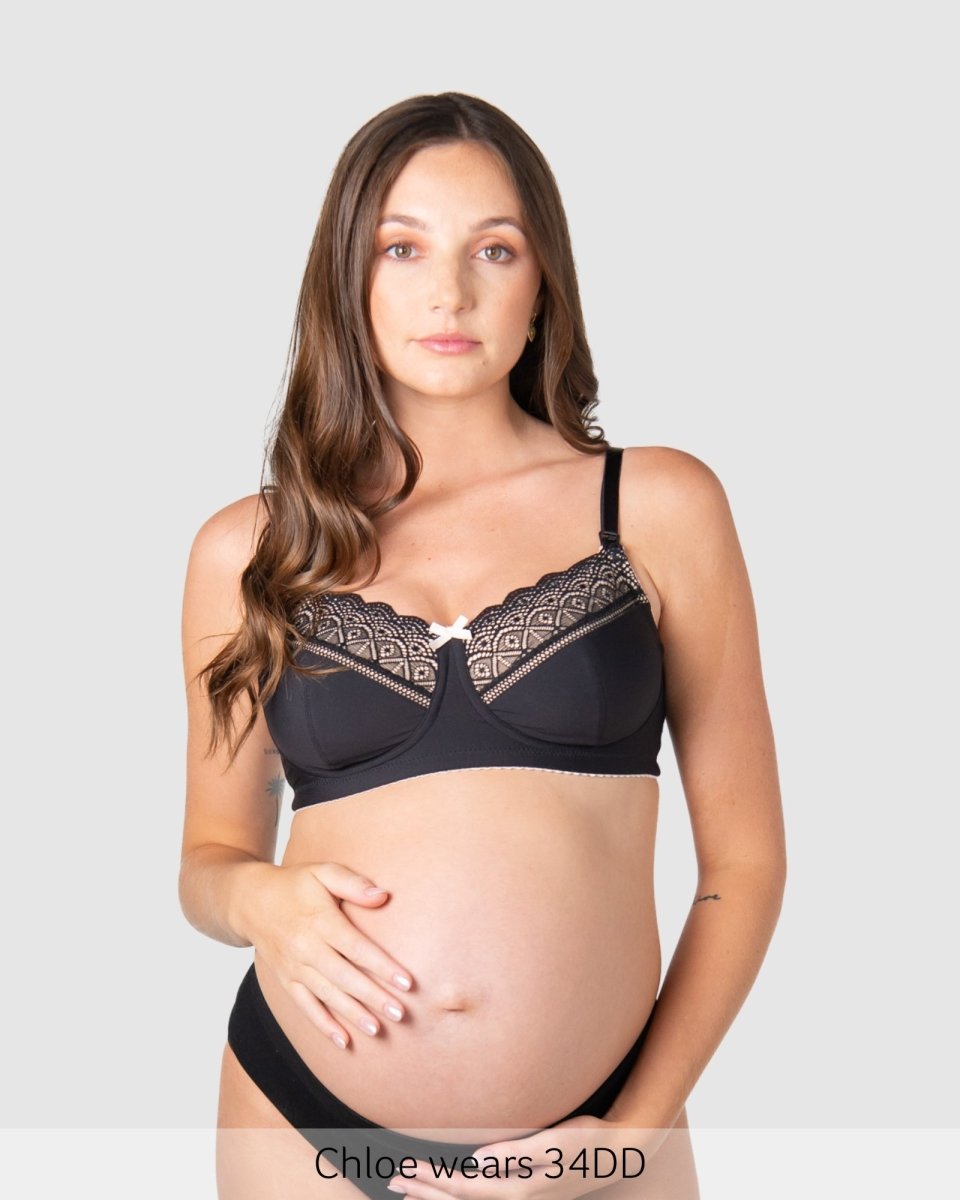 Show Off Full Cup Nursing Bra - Black