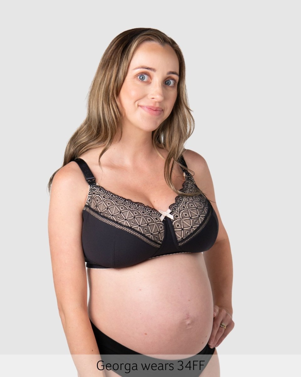 Show Off Full Cup Nursing Bra - Black