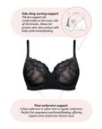 Temptation Full Cup Nursing Bra - Black