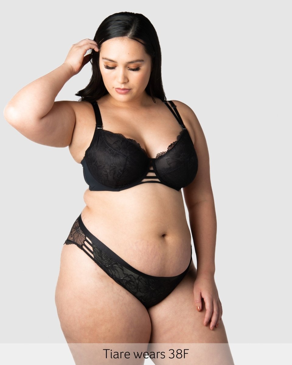 True Luxe Plunge Nursing Bra - Black