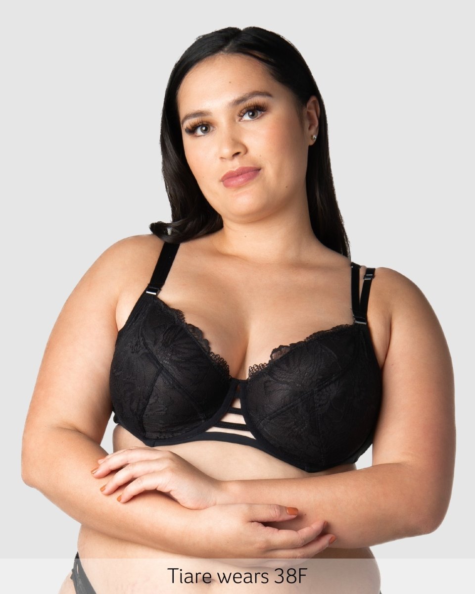 True Luxe Plunge Nursing Bra - Black