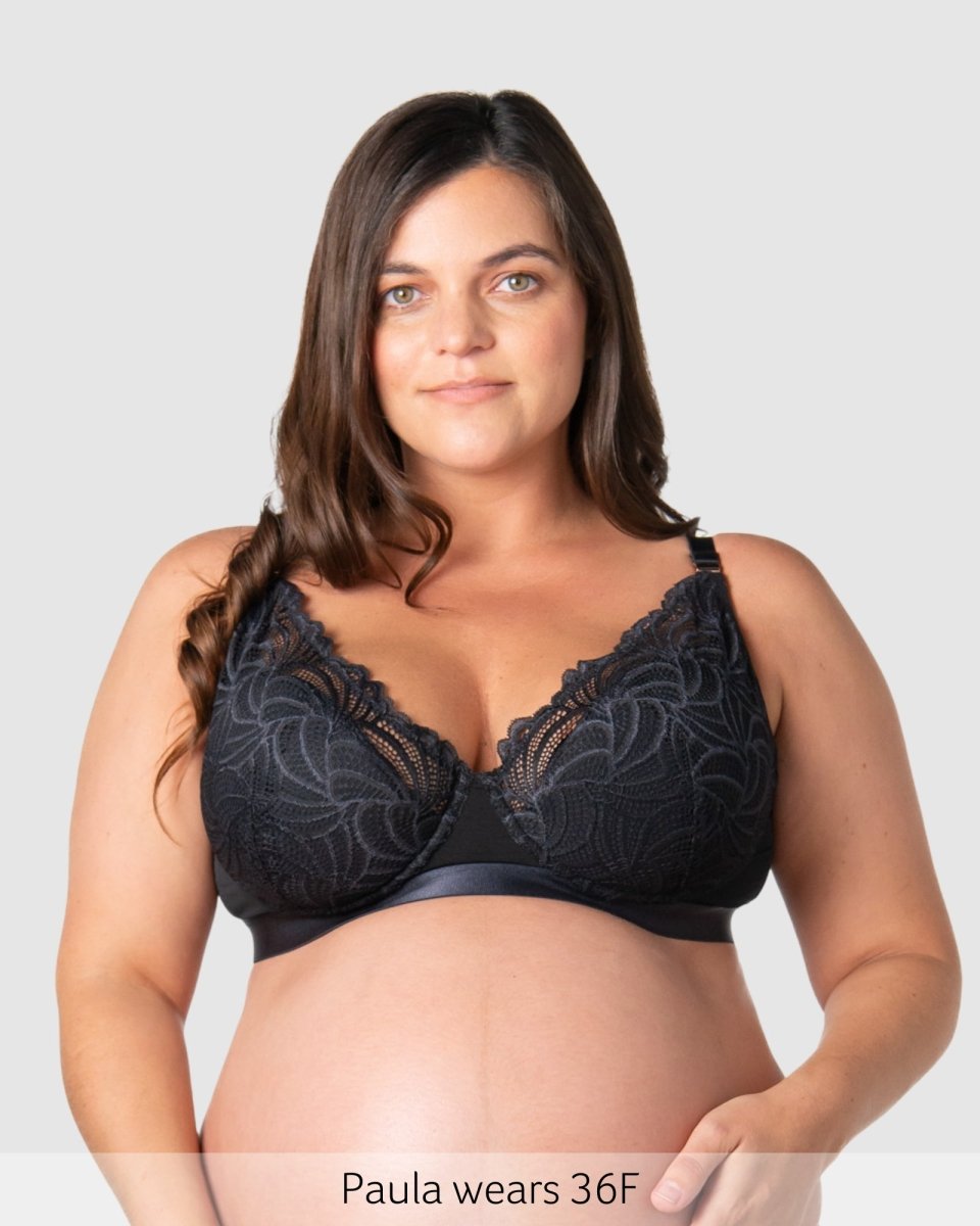 Warrior Low Plunge Nursing Bra - Black