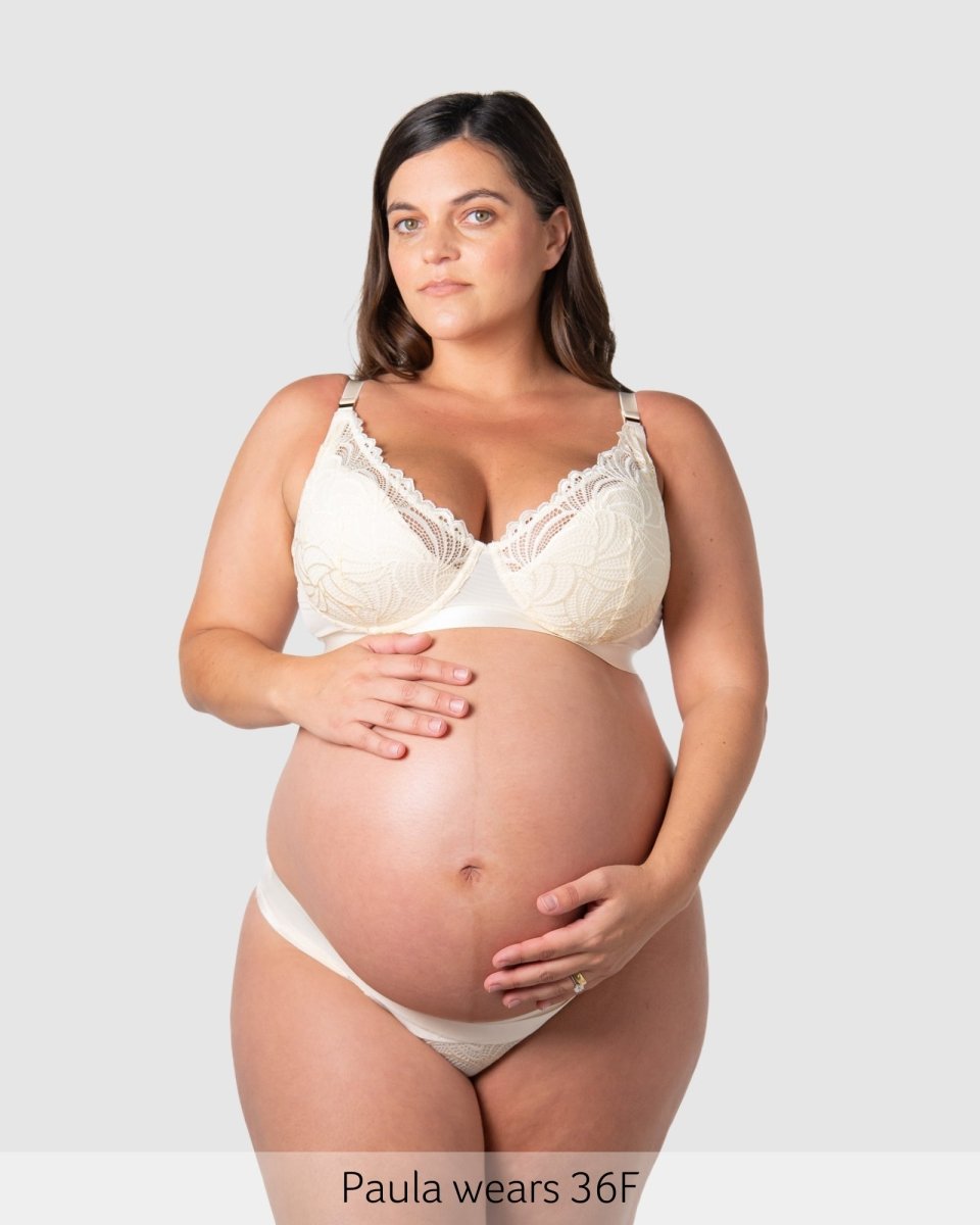 Warrior Low Plunge Nursing Bra - Ivory