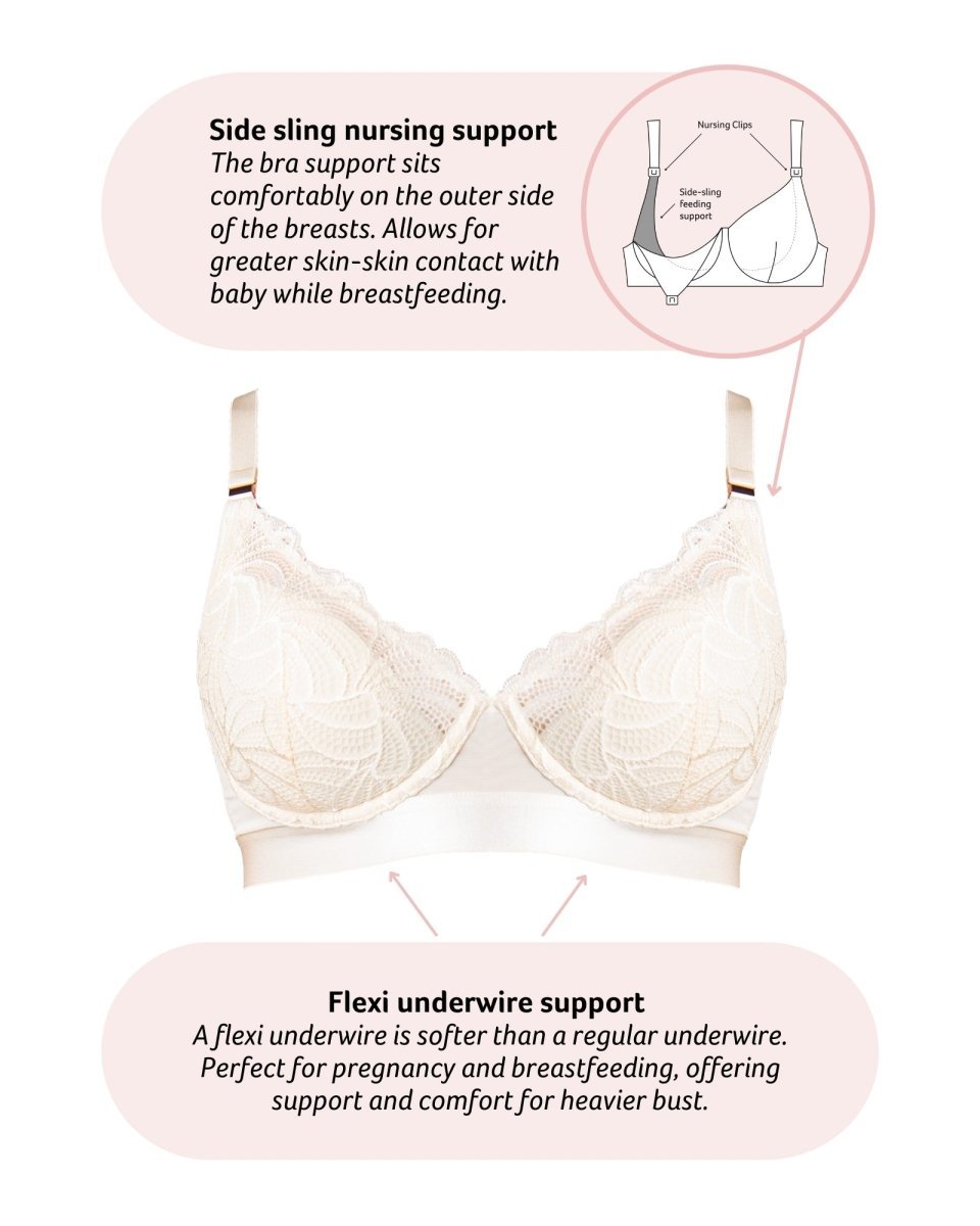 Warrior Plunge 2.0 Nursing Bra - Ivory