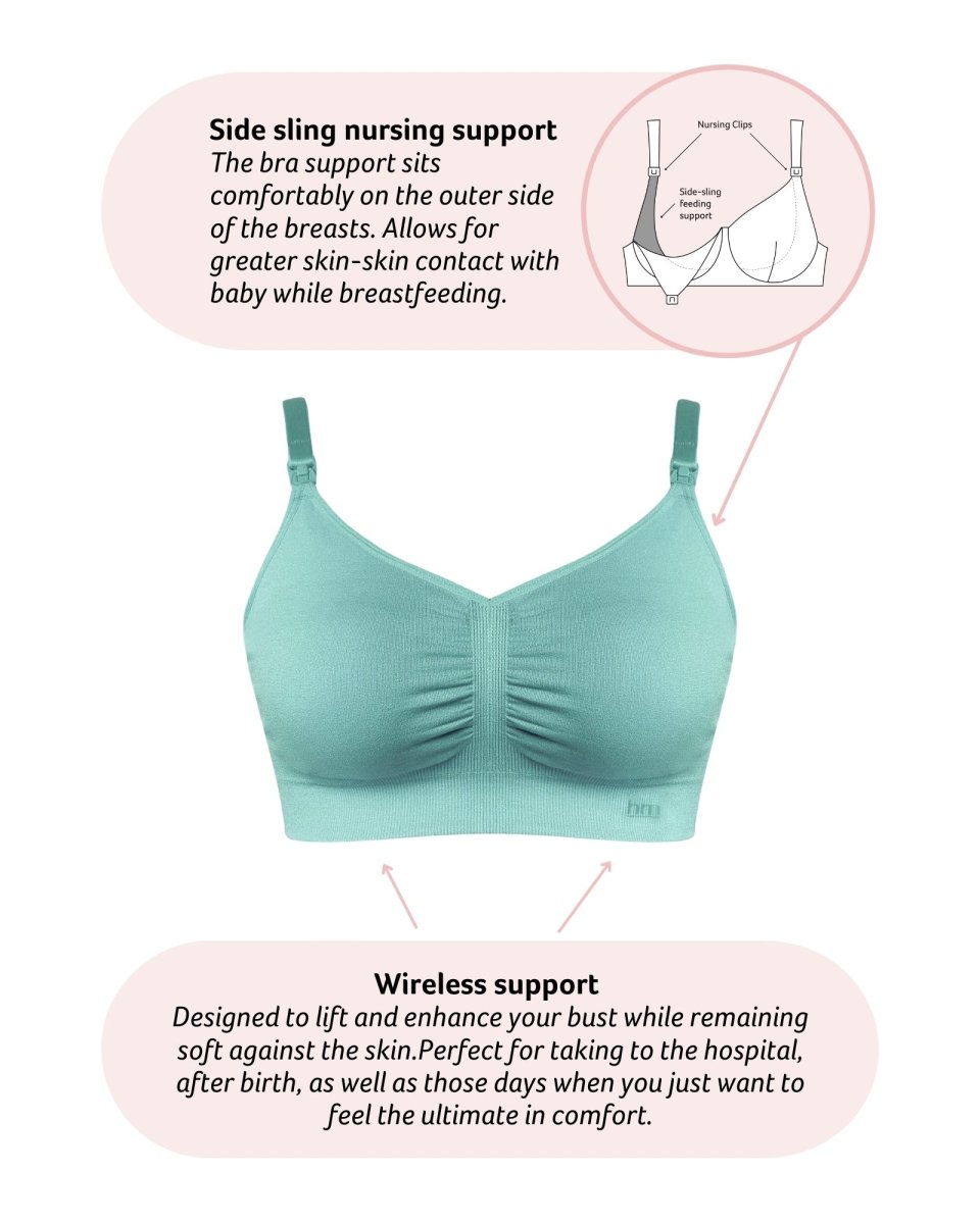 My Necessity Wirefree Nursing Bra - Jade Regular
