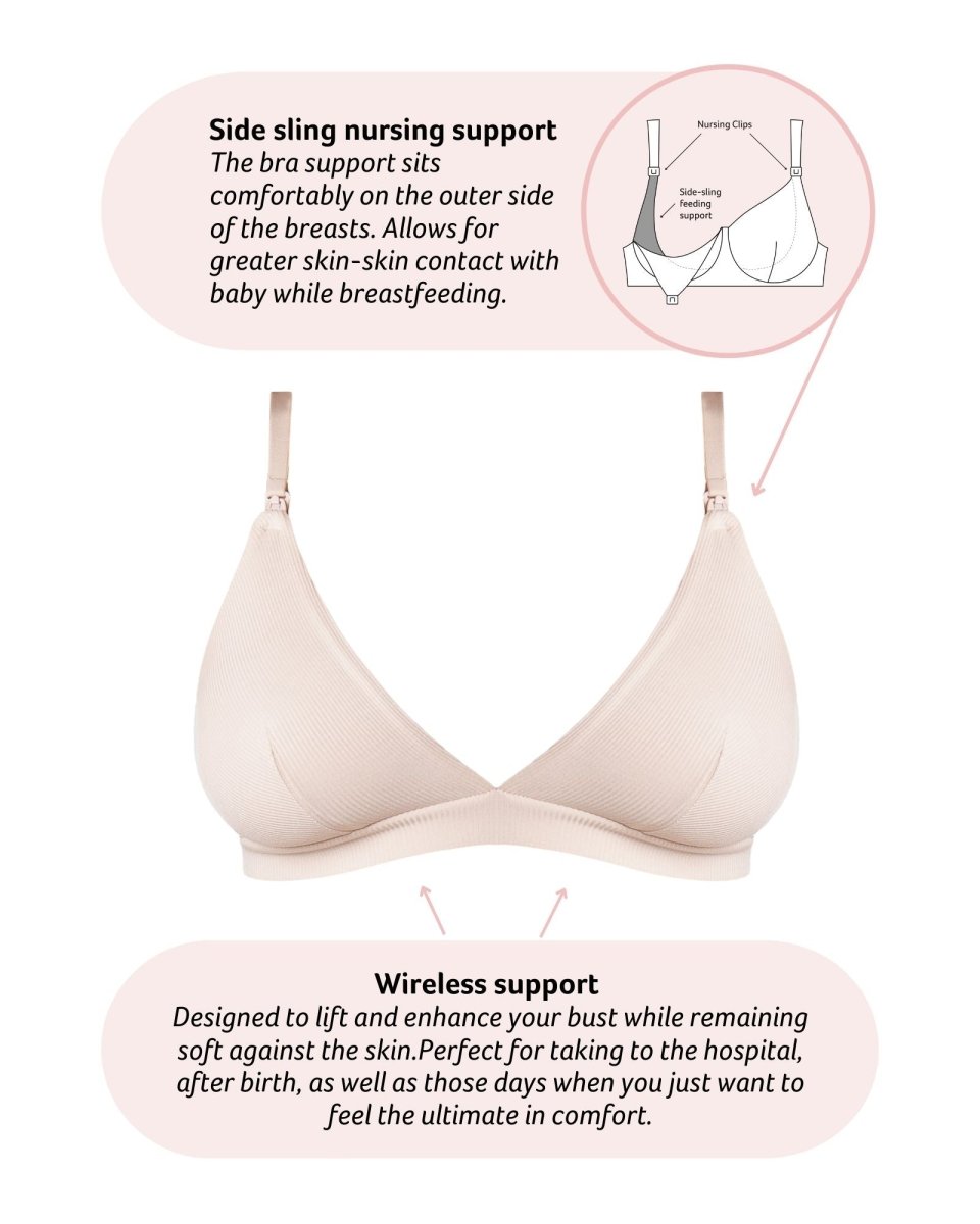 Solace Triangle Nursing Bra - Oat