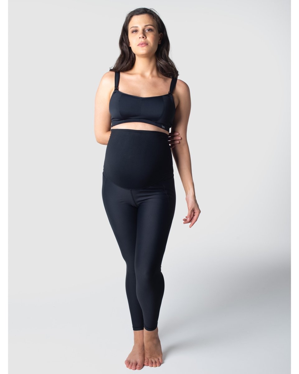 Focus Black Maternity Sports Leggings - Hotmilk Lingerie