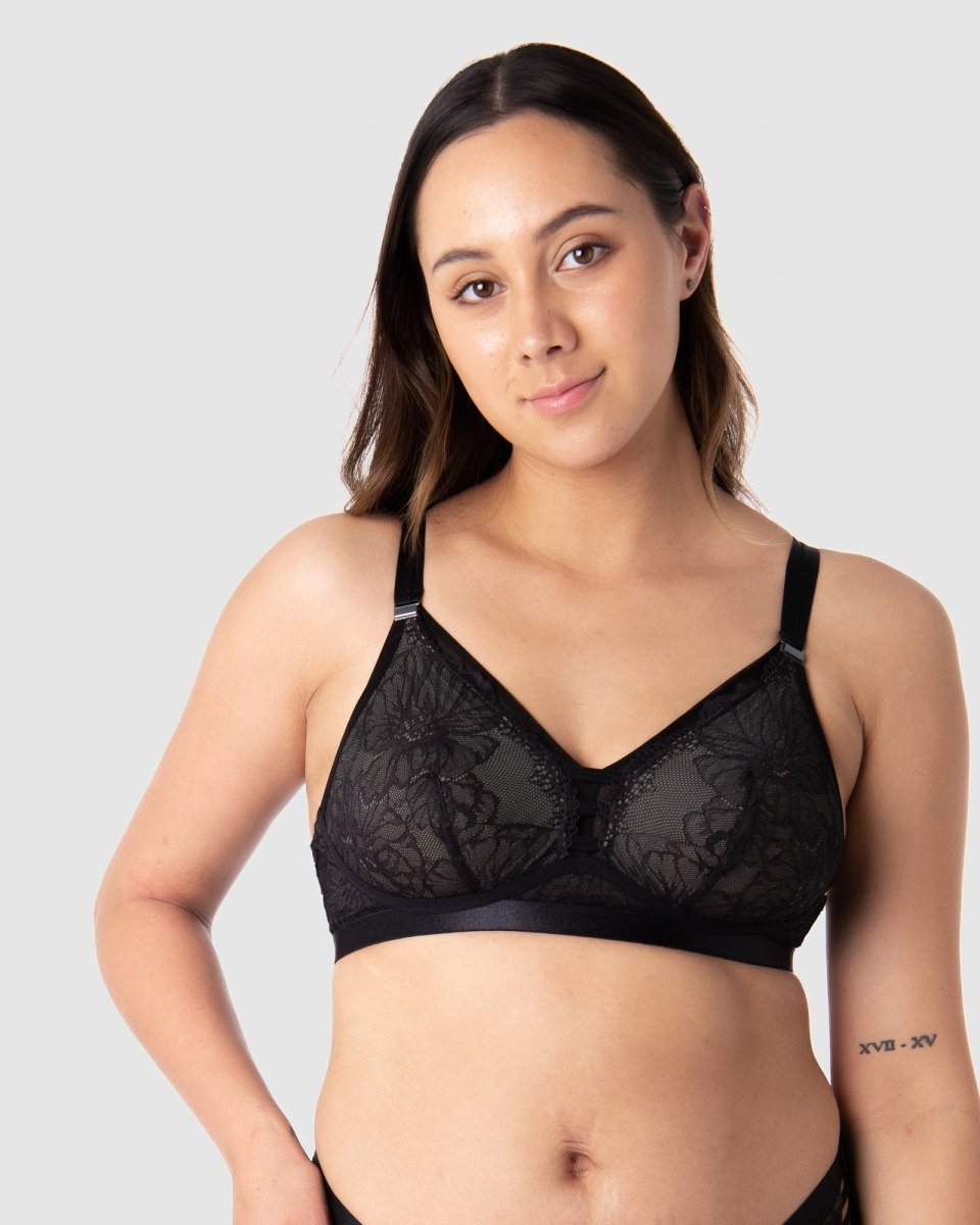 True Luxe Multifit Nursing Bra - Black - Hotmilk Lingerie