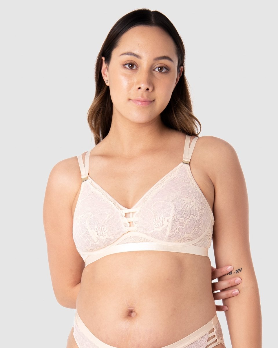 True Luxe Multifit Nursing Bra - Cameo - Hotmilk Lingerie